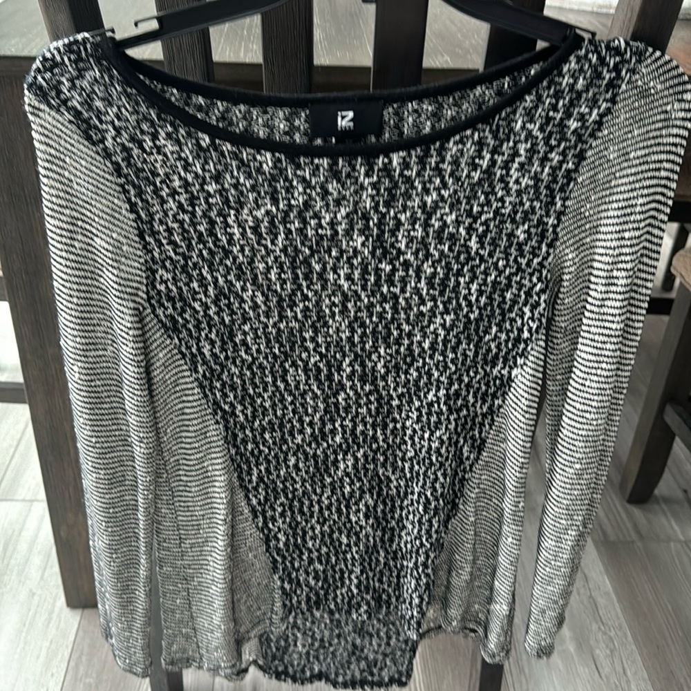 Black and white sweater
